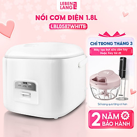 Mua Nồi cơm điện Lebenlang LBL0587  dung tích 1200ml  công suất lớn 500W  giữ nhiệt đến 4h  thiết kế đơn giản  tặng kèm xửng hấp  bảo hành 2 năm - hàng chính hãng