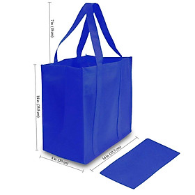 Túi vải không dệt may viền màu xanh - 1 túi