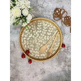 Mua Khay mây khảm trai đường kính 22cm Bemiao