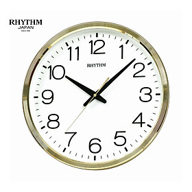 Đồng hồ treo tường Nhật Bản Rhythm CMG494BR18 ,Kích thước 36.0 x 4.4cm, 855g, Vỏ nhựa cao cấp, dùng PIN