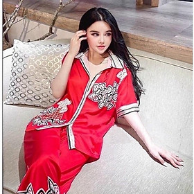 Bộ Đồ Mặc Nhà ️Đồ Ngủ Pijama Lụa Cao Cấp Siêu Mát Mềm Mịn - ELSA