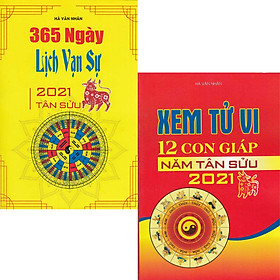 Combo 2 Quyển 365 Ngày Lịch Vạn Sự 2021 Tân Sửu + Xem Tử Vi 12 Con Giáp Năm Tân Sửu 2021 