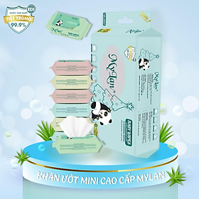 KHĂN ƯỚT MINI CAO CẤP MYLAN LỐC 8 GÓI