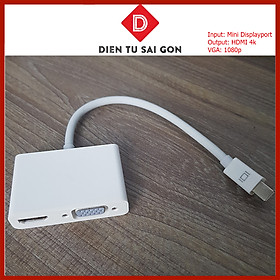 Mua Cáp chuyển Mini Displayport to HDMI + VGA LSHV01 4k30hz cho Surface  Macbook thunderbolt 1 và 2