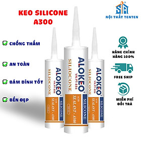 Keo silicone alokeo A300 màu trong Axit