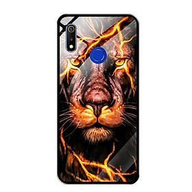 Ốp Lưng Kính Cường Lực cho Realme 3 Pro - 0432 LION02 - Hàng Chính Hãng