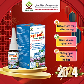 Thảo Dược Xịt Mũi VINH GIA A Giảm Viêm Mũi Viêm Xoang, Sổ Mũi, Phòng Ngừa Viêm Đường Hô Hấp Dùng Cho Người Lớn 20 ml