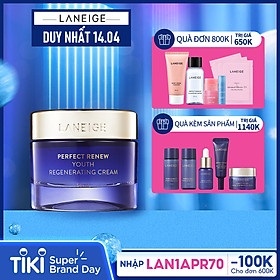 Kem dưỡng giúp ngăn chặn các dấu hiệu lão hóa sớm LANEIGE Perfect Renew Youth Regenerating Cream 50ml