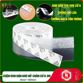 Cuộn Ron Dán Che Khe Cửa,Chân Cửa HT SYS - Lớp Keo Dán 3M Chống Nước - Chống Gió Lùa - Chống Ồn - Bụi Bẩn - Ngăn Côn Trùng -  Cuộn 25mm/35mm/45mm Dài 2 Mét