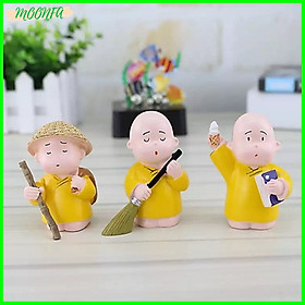 Bộ tượng 3 chú tiểu áo vàng
