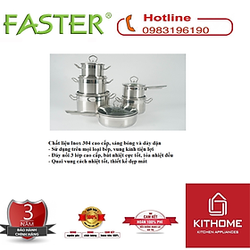 Bộ nồi cao cấp FASTER Diamond, 6 món siêu tiện lợi và đầy đủ cho nhà bếp hiện đại.