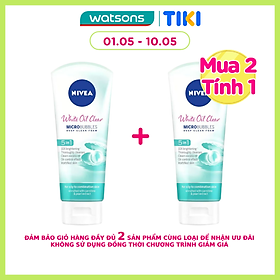 Sữa Rửa Mặt Nivea White Oil Clear Micro Bubbles Deep Clean Foam 5IN1 Trắng Da Sạch Nhờn 100g