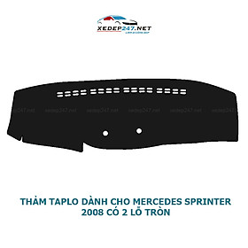 Thảm Taplo dành cho xe Mercedes Sprinter 2008 chất liệu Nhung, da Carbon, da vân gỗ