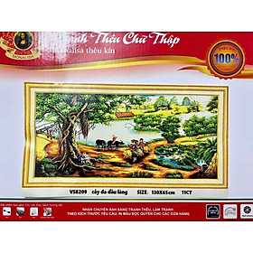 Mua Tranh thêu kín Cây đa đầu làng vs8309  kích thước 130 x 65 cm