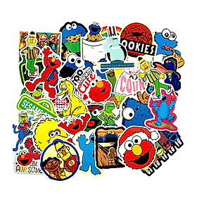 Sesame Street & Kaws Stickers set 30 ảnh có ép lụa 