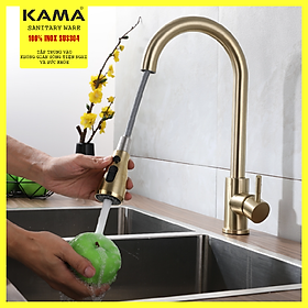 Mua Vòi Rửa Chén Bát Dây Rút Nóng Lạnh KAMA RC17 Inox SUS304 - Vòi Rửa Nhà Bếp Mẫu Mới Đa Chức Năng  Màu Sắc Gold Vàng Sang Trọng.