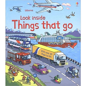 Hình ảnh Sách tương tác tiếng Anh - Usborne Look inside things that go