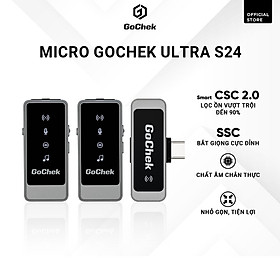 Mua Micro thu âm không dây GoChek Ultra S24  tích hợp 2 chân cắm khi livestream/quay video/ghi âm cho điện thoại/máy tính bảng/PC/Laptop - Hàng chính hãng