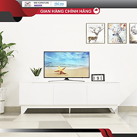 KỆ TIVI TRANG TRÍ NHÀ CỬA GỖ MDF MÀU TRẮNG-TV SHELF WHITE