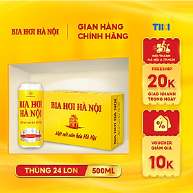 Bia Hơi Hà Nội - Thùng 24 lon 500ml