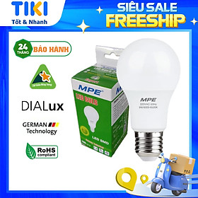 Bóng đèn LED Bulb MPE LBD E27 - Tiết kiệm điện, Tiêu chuẩn Châu Âu, Thương hiệu Việt Nam - Hàng Chính Hãng