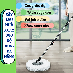 Mua Cây Lau Nhà Xoay 360 Độ Đa Năng- Cây Lau Nhà Tự Vắt Tiện Lợi- Cây Lau Nhà Đầu Tròn- Cây Lau Nhà Gắn Khớp Xoay Siêu Linh Hoạt- Cây Lau Nhà Xoay Tay Đẩy Cao Cấp- Cây Lau Nhà Gắn Bông Lau Siêu Mịn - Cây Lau Nhà Đa Hướng