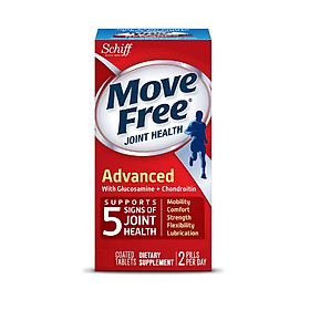 Thực phẩm chức năng Hỗ trợ điều trị 5 triệu chứng ở xương và khớp - Move Free Joint Heath Advanced Glucosamine + Chondroitin 200 Tablets