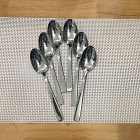 Mua Bộ 6 muỗng ăn chính lớn đuôi ngang trơn inox cao cấp cho gia đình và quán ăn