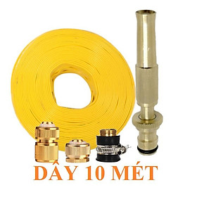 Bộ dây vòi xịt nước ️ , tăng áp 3 lần, loại 7m, 10m 206587đầu đồng,cút đồng