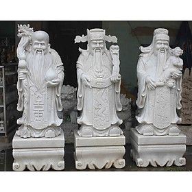 Mua Tượng Đá Phúc Lộc Thọ Cao 1m2 - Trang Trí Phong Thủy Đẹp Mắt Và Chất Lượng