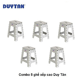 Combo 5 ghế nhựa xếp cao Duy Tân (33,7 x 29,2 x 42,4 cm)