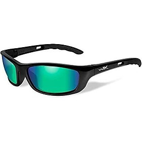 P-17, Gloss Black Frame, Polarized Emerald Lens