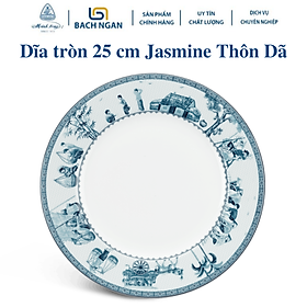 Mua Dĩa tròn Minh Long 25 cm Jasmine Thôn Dã - Bằng sứ  Hàng Đẹp  Cao Cấp  Dùng Trong Gia Đình  Đãi Khách  Tặng Quà Tân Gia