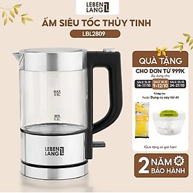 Mua Ấm Siêu Tốc Thuỷ Tinh Cao Cấp Mini Lebenlang 500ml LBL2809 Siêu Đẹp  Đun Siêu Nhanh - Hàng Chính Hãng
