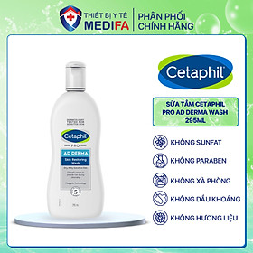 Sữa tắm dưỡng ẩm cho viêm da cơ địa Cetaphil Pro AD Derma Wash 295ml