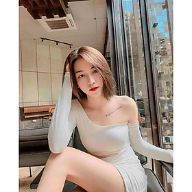 Đầm tay dài khoét eo nữ cá tính