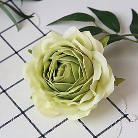 Mua Đầu Hoa Hồng Giả 9cm nhiều cánh Trang Trí Tiệc Cưới Decor Đồ Handmade