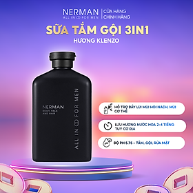 Sữa tắm gội hương nước hoa cao cấp Gentleman 3 in 1 NERMAN 350ml