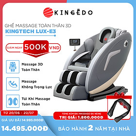 Ghế Massage Toàn Thân KING EDO 3D LUX-E3 - Máy Mát xa Nhiệt - Chuyên Sâu Cho Cổ, Vai, Gáy, Lưng, Eo, Chân - Giảm Đau Mỏi Cho Dân Văn Phòng, Gymer, Người Già, Người Lao Động Nặng - Hàng Chính Hãng