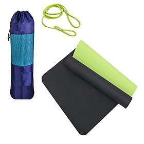Thảm Tập YoGa Dày 8mm miDoctor + Bao Thảm Tập Yoga + Dây Thảm Tập Yoga (Túi, Dây Giao Màu Ngẫu Nhiên)