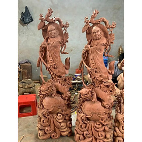 Mua Tượng đạt ma sư tổ bằng gỗ hương đá liền khối kt cao 1m20cm