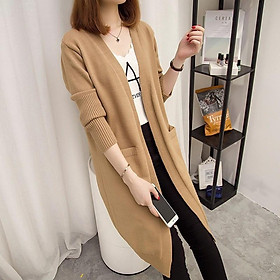 Áo len nữ cardigan dáng dài phong cách trẻ trung