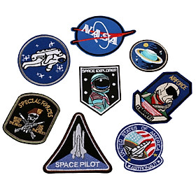 Bộ 5 Miếng Sticker Thêu Ủi Hình Phi Hành Gia MS7838845