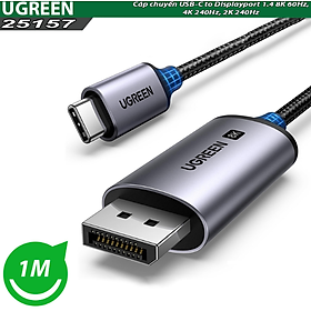Cáp Chuyển USB Type C sang Displayport  1.4 Ugreen 25157 (Dài 1M) (8K 60Hz, 4K 240Hz)-Hàng chính hãng