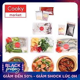 Combo Cơm Quê Miền Biển (Canh hến nấu khế - Mực xào chua ngọt - Cá nục kho cạn - Trái cây tươi theo mùa)