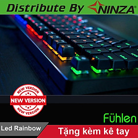 Mua Bàn phím cơ gaming có dây Fuhlen G900l Led Rainbow Blue Switch tem Ninza - Hàng chính hãng