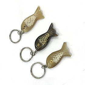 Combo 3 Móc treo chìa khóa hình cá bằng Sừng bò Châu Phi (OTH015) TỈA TÁCH RẤT ĐẸP