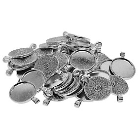 50pcs Blank Round Beads Tray for Delicate Necklaces, Bracelets, Earrings