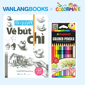 Sách Bí Quyết Vẽ Bút Chì + Hộp 12 Bút Chì Màu CP-12H - Vanlangbooks x Colormate