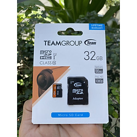 Thẻ Nhớ Micro SDHC Team Group Class10 32GB + Adapter - Hàng Chính Hãng